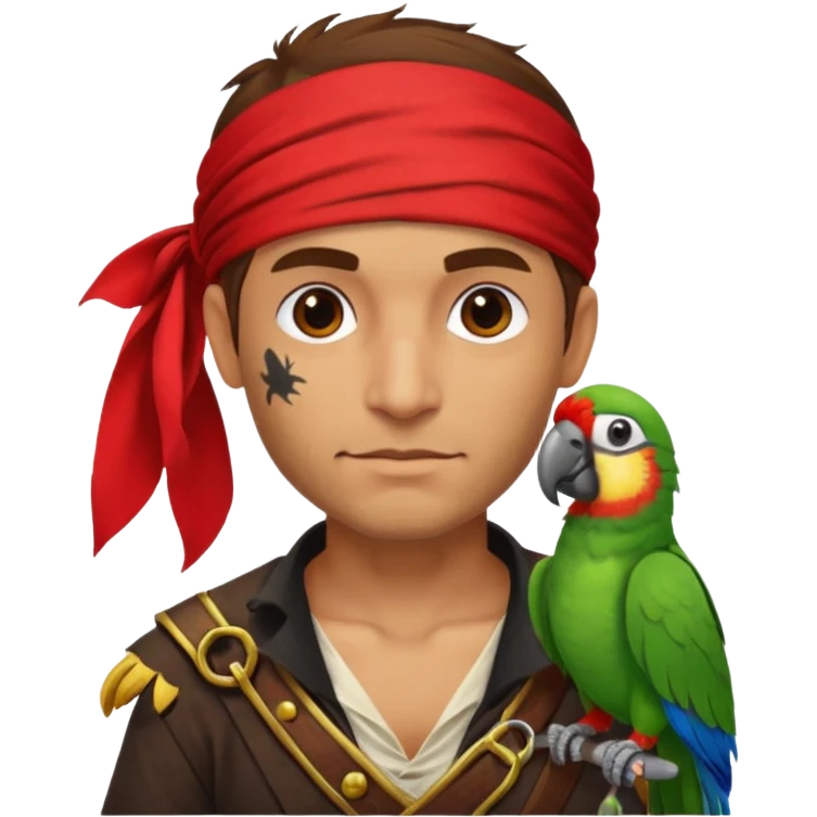 pirate and parrot emoji