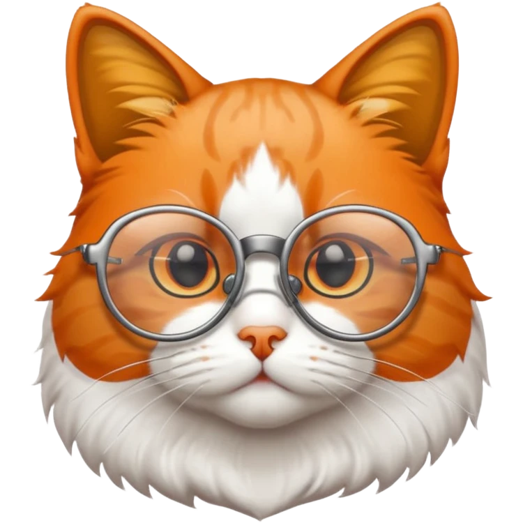 Cat wear a glasses emoji