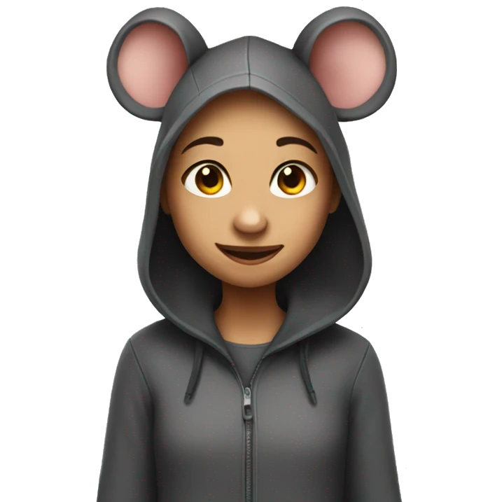 girl as a rat emoji