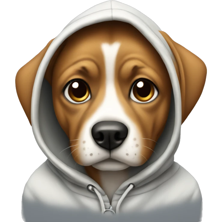 dog wearing a hoodie emoji