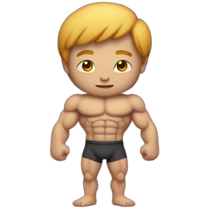muscles no skin emoji