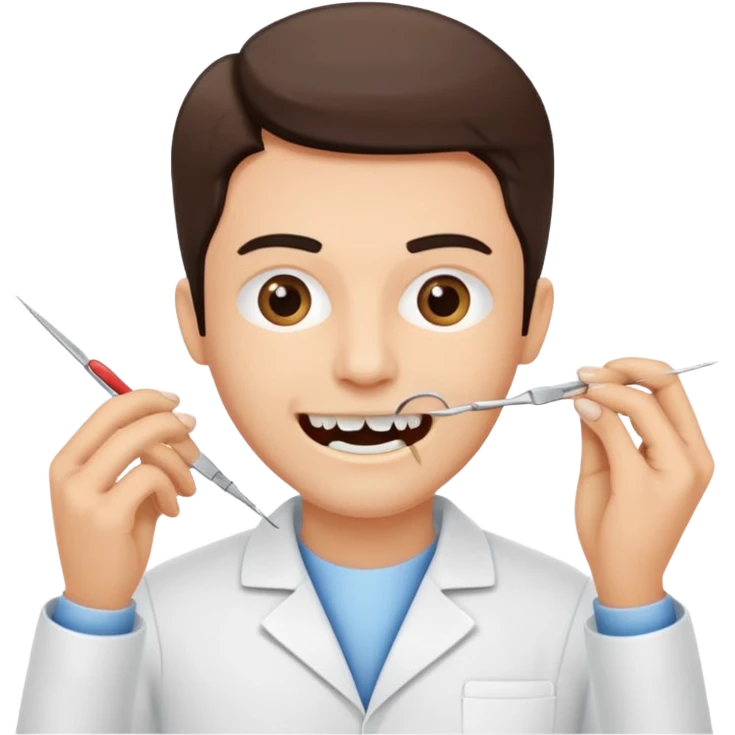 Tooth extracted by tweezer holder by dentist  emoji