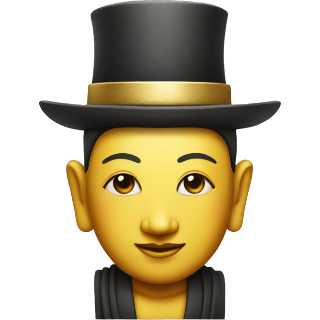 Buddha with top hat emoji
