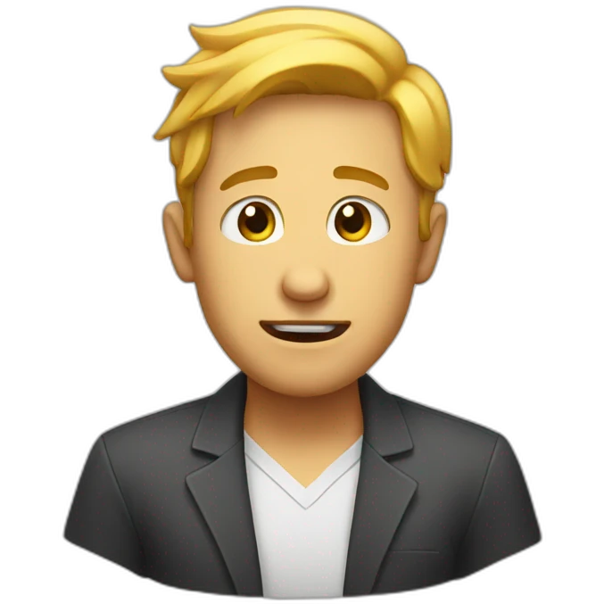 man booing emoji