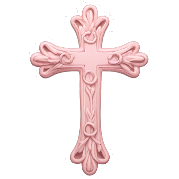 Light Pink detailed cross emoji