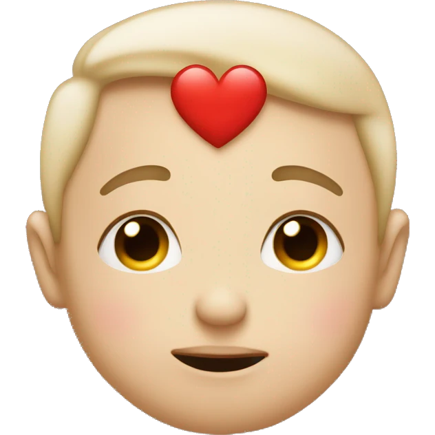 Kissing face blushing and winking with heart emoji