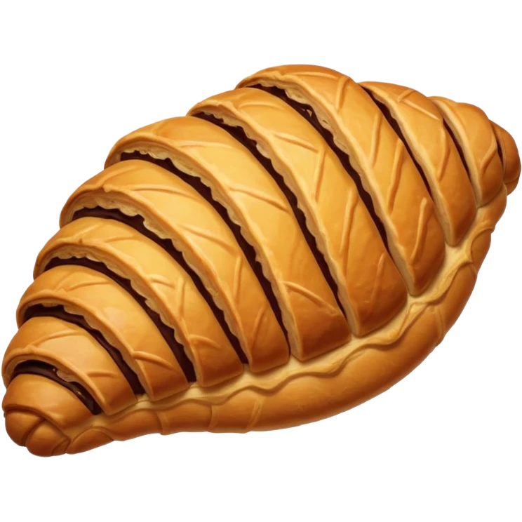 Chocolate crossaint emoji
