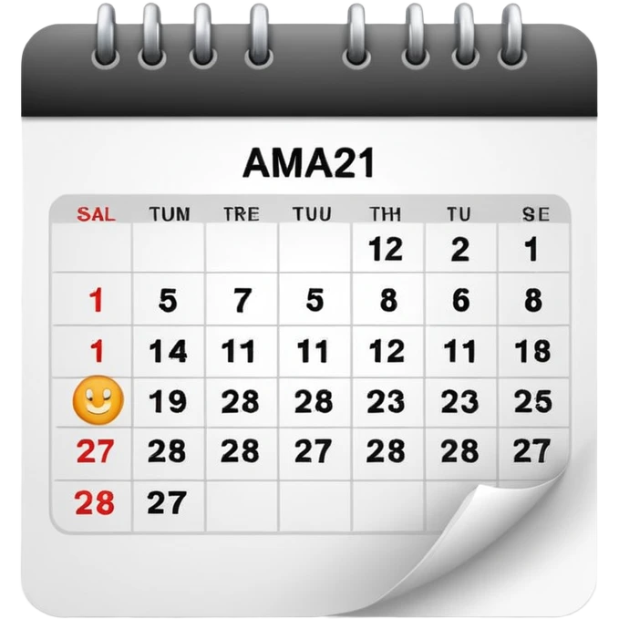 calendar with a circled date emoji