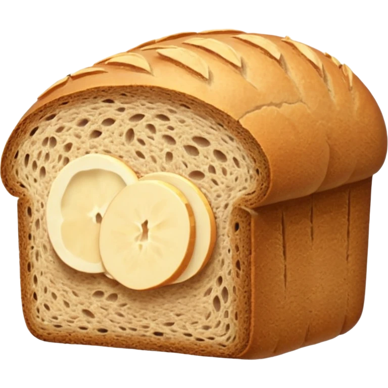 slice of whole wheat bread, simple, clear emoji