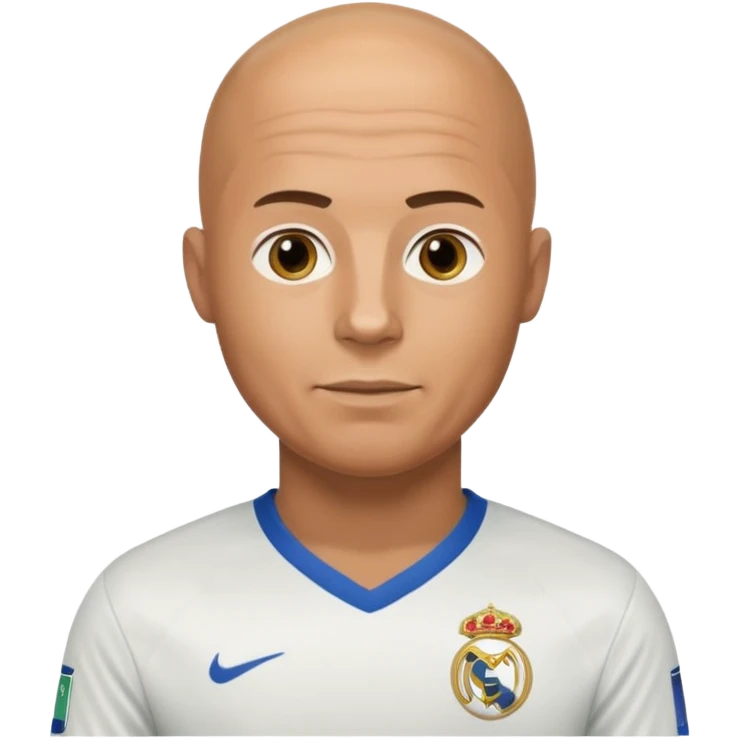 bald man wearing ronaldo football jersey emoji
