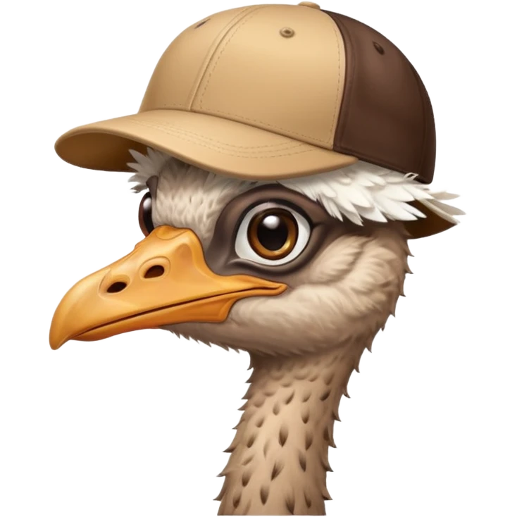 Ostrich with cap   emoji