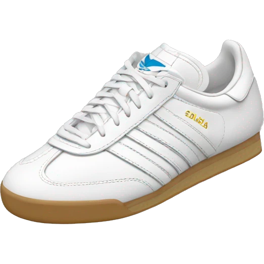 White Adidas sambas emoji