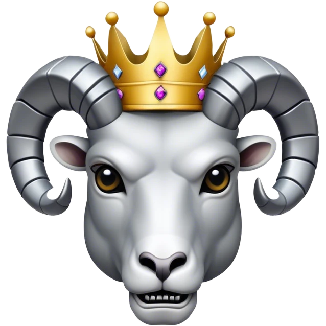 A terminator style Ram head in the  w/ a crown emoji