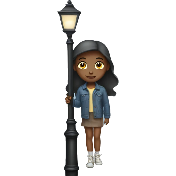 Girl with lamppost  emoji
