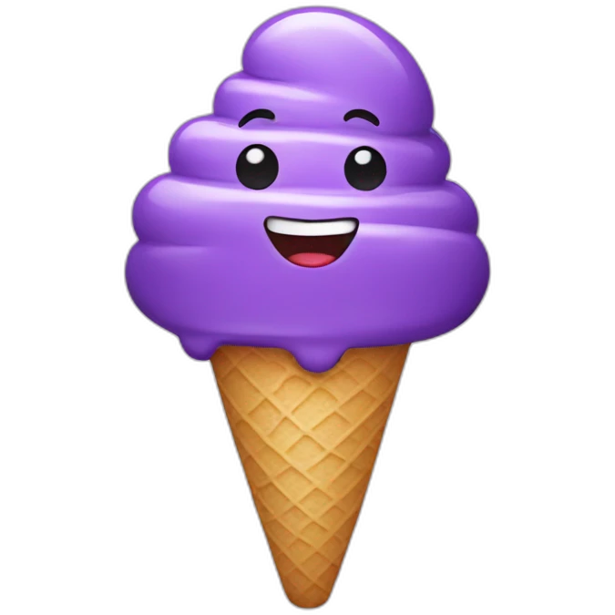 Purple ice cream emoji