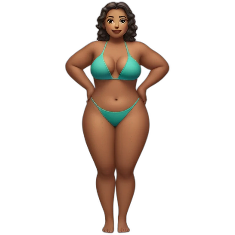 Slim-Thicc woman swimsuit posing (athletic build, perfect body, hourglass figure) emoji