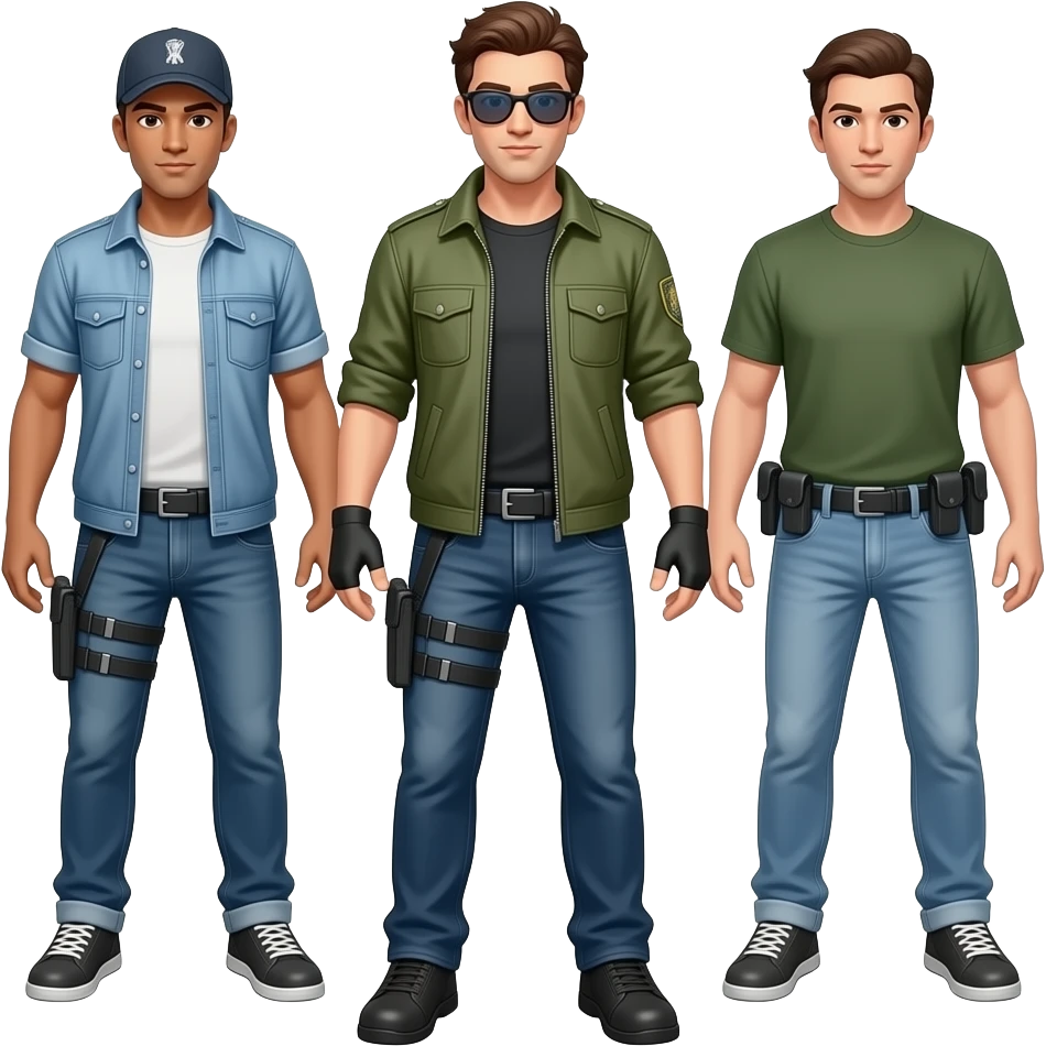 CIvil  for undercover game full body casual emoji