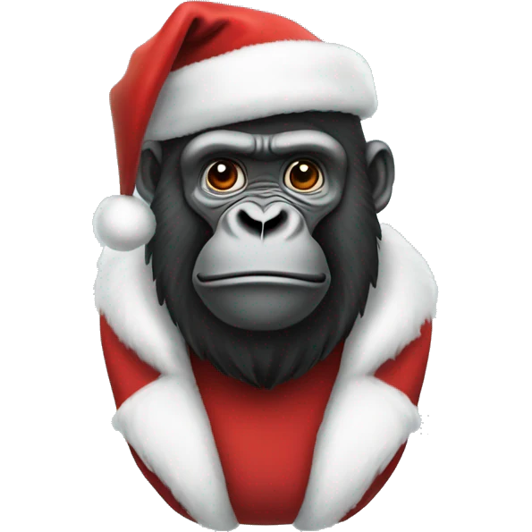 Gorilla santa claus emoji