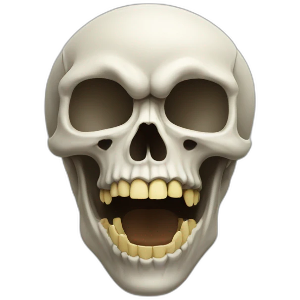 skull mouth open emoji
