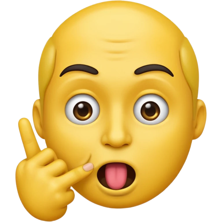 A emoji face with a finger in his mouth emoji