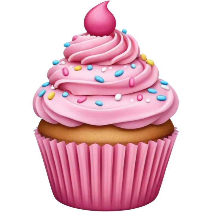 Cupcake with pink icing emoji