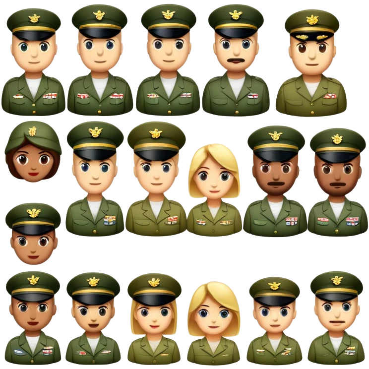 military emojis emoji
