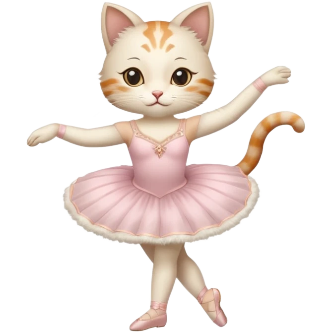 گربه با لباس باله emoji