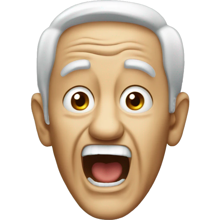 an old man yelling emoji
