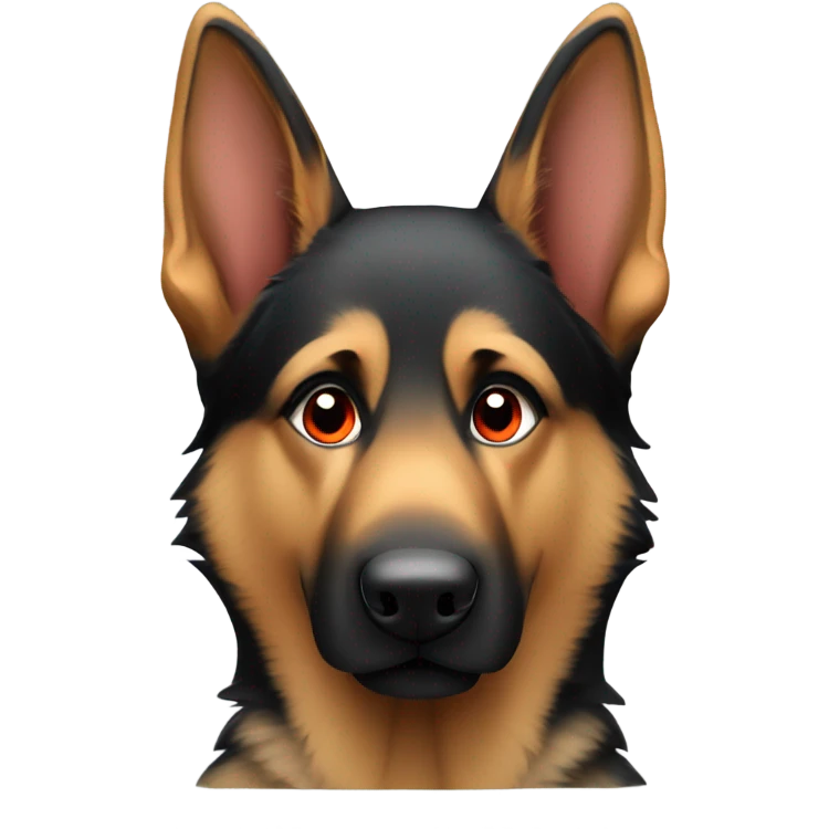 Red and black German shepherd emoji