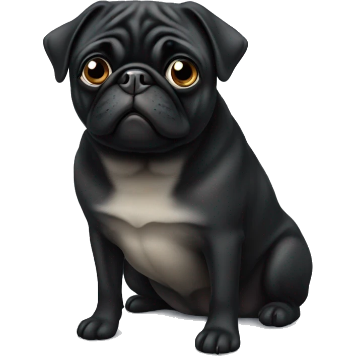 Black pug emoji