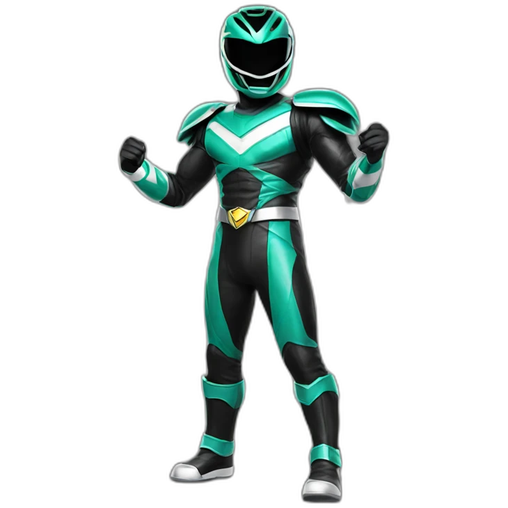 power ranger black cool ultimate emoji