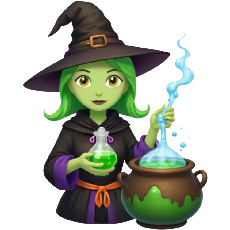 green witch cooking potion emoji
