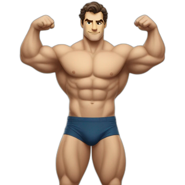 Henry Cavil whole body flexing beach campaign emoji