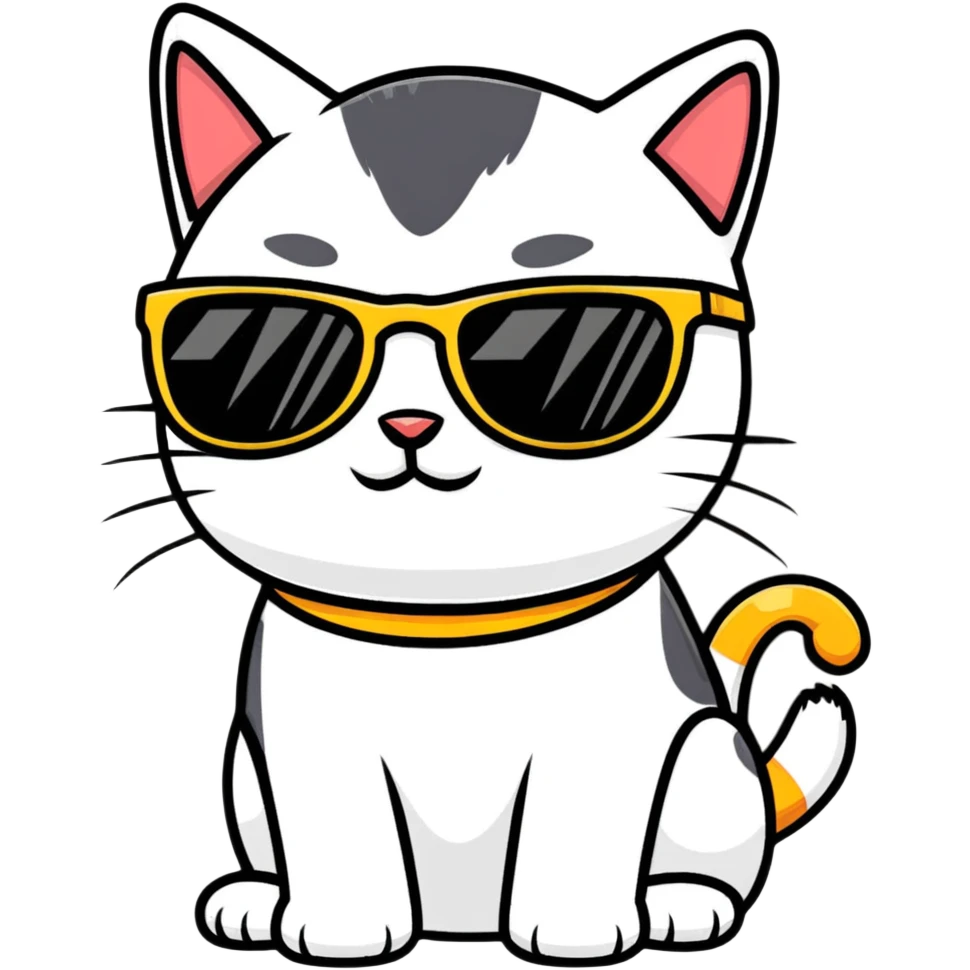 Cat with sunglasses emoji