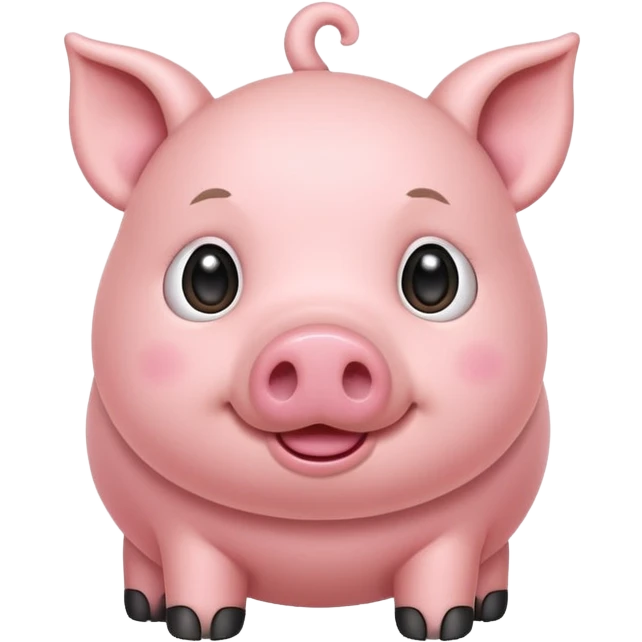 Cute pink pig emoji
