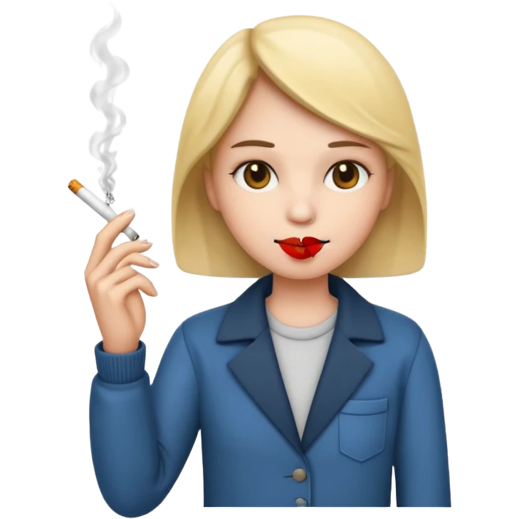 Emoji smoking a cigarette emoji