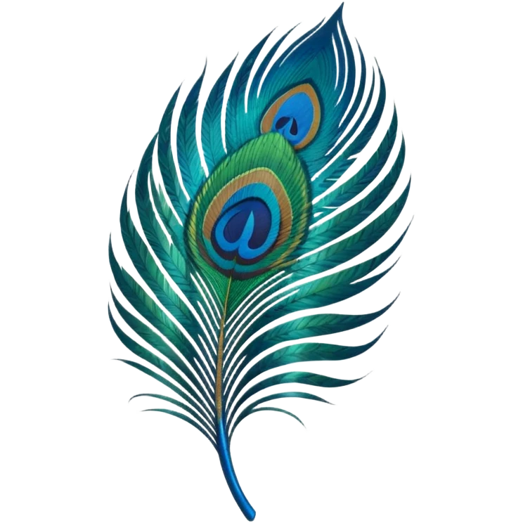 Peacock feather emoji for insta bio emoji