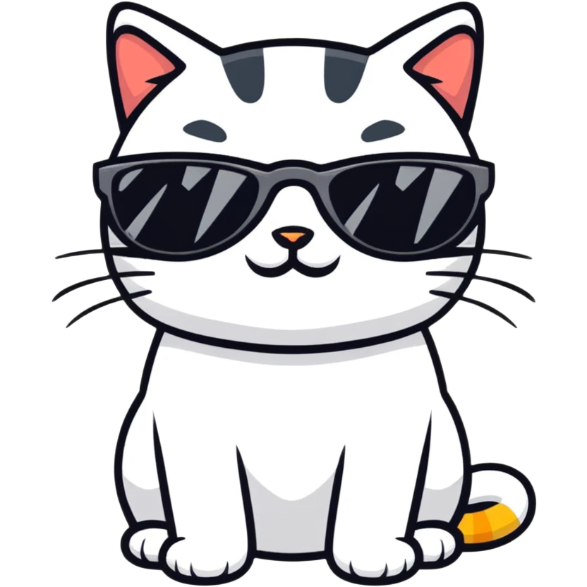 Cat with sunglasses emoji