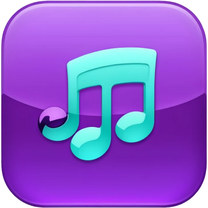 Purple and Cian Symbol Spotify app emoji