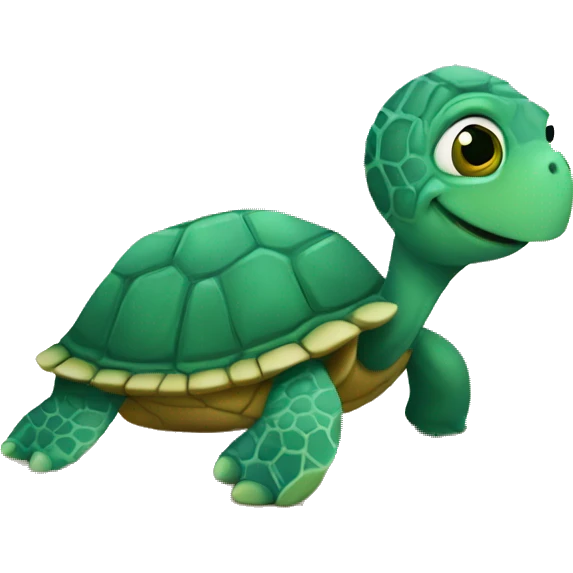 Turtle with bech emoji