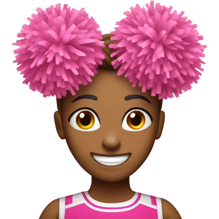 Pink cheer poms emoji