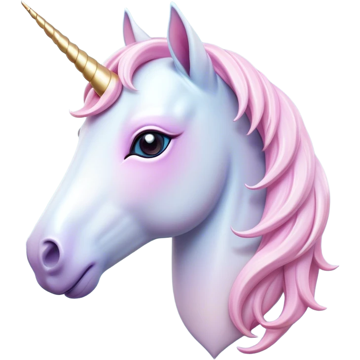 Cinematic Noble Unicorn Pony Portrait Emoji, Poised and graceful, with a delicate, miniature equine build adorned with a soft, pastel color, a tiny, shimmering horn and a silky mane that hints at magical charm, Simplified yet sharp and sophisticated features, highly detailed, glowing with a soft, enchanted glow, high shine, intelligent and spirited, stylized with an air of fairy-tale elegance, focused and poised, soft glowing outline, capturing the essence of a watchful and confident unicorn pony that appears ready to trot out of the screen with graceful magic! emoji