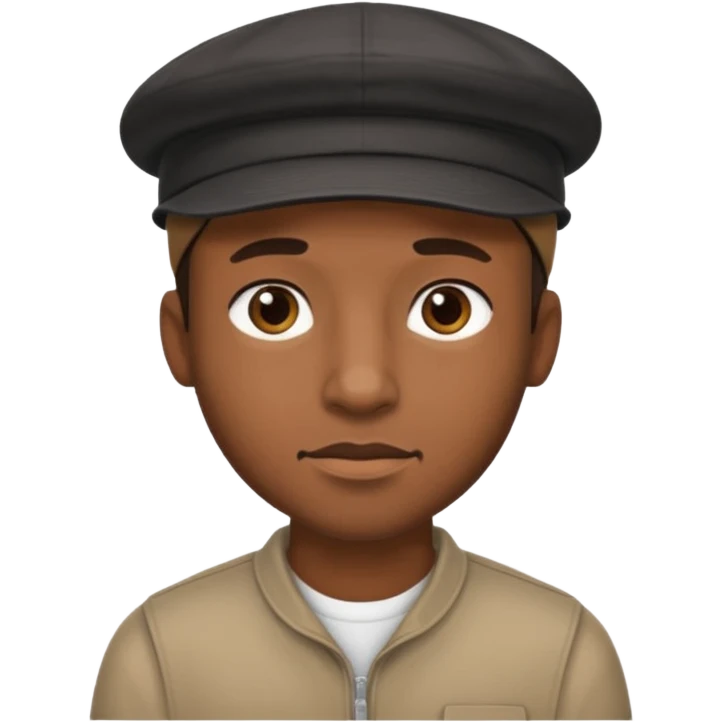 Black man with backwards cap emoji