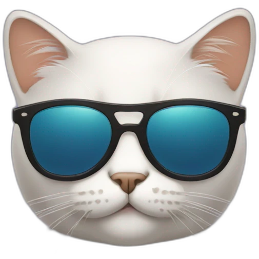 Cat with sunglasses emoji