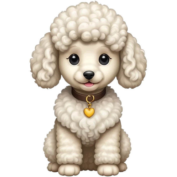 White poodle with upright ears emoji