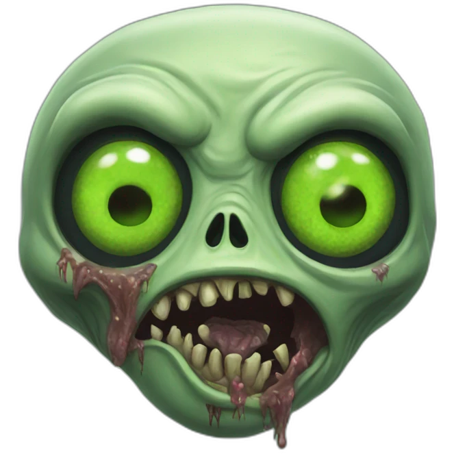 Alien and zombie combined emoji