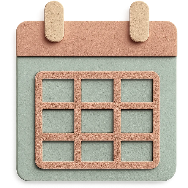soft pastel cozy calendar box for bullet journal emoji