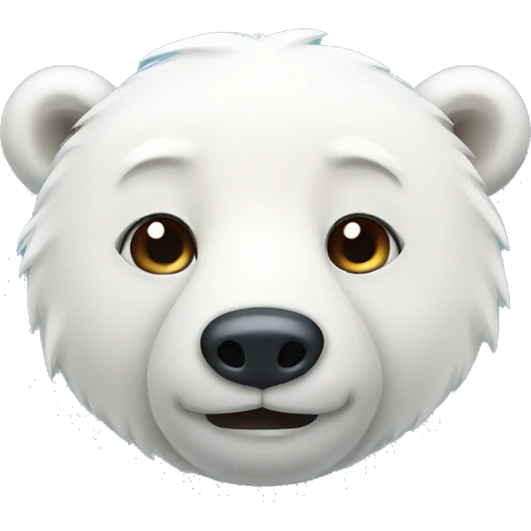cute polar bear head emoji