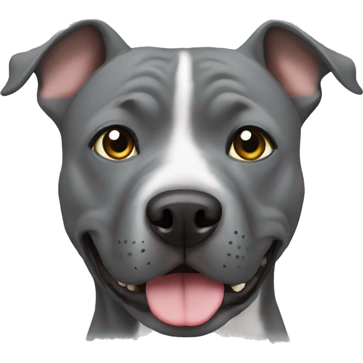 Grey staffy emoji