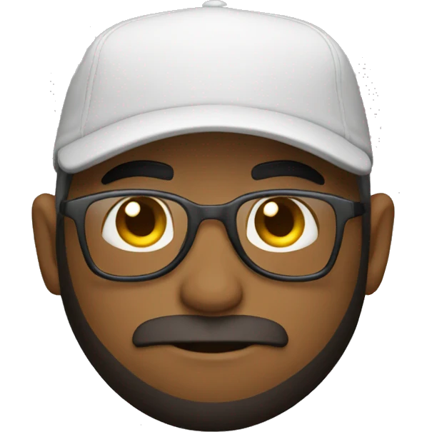 cool guy with cap and reads emoji